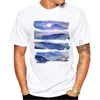 100% coton S Mode Montagnes Hommes T-shirt UV Montagne Imprimé Hipster T-shirts O Cou T-shirt Casual T-shirts 210629