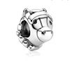 Fit Pandora Charm Bracelet Européen Argent Charmes Perles Double Coeur Cristal Balancent Fortune Chat DIY Chaîne De Serpent Pour Les Femmes Bracelet Collier Bijoux