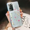 Kwiatowe skrzynki na telefon dla Samsung Galaxy S21 S20 Ultra Fe S10 Plus Uwaga 20 A82 A32 A22 A72 A52 A70 A71 M32 Miękka osłona TPU