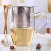 NewStainless Steel Mesh Tea Infuser Verktyg Hushållsåtervinningsbara Kaffebehållare Metall Kryddor Lös filterfiltreter Herbal Spice Filters RRA964