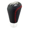 Car Accessories 5 Speed Gearbox Handle Gear Shift Knob Shifter Lever Stick Universal PU Leather Auto Transmission Vehicle