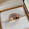 besittningsserie Ring Piage Rose Extremt 18K Gold Plated Sterling Silver Luxury SMYCE Rotatable Exquisite Gift Brand Designer6106520