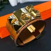 France Brand Classic Collier De Bracelets High Quality Copper Genuine Leather Women039s Bangle Fashion Men039s Gold And Silv3090285