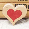 Kalp Şekli Hediye Etiket Etiketi Vintage Hediyeler için Teşekkürler Kraft Etiketi, Şeker Iyilik Dekorasyon Etiket Etiketi 4 * 2.6 cm