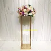 Party Decoration 12pcs 70cmtall)Square Wedding Metal Gold Color Flower Vase Column Stand For Centerpiece Senyu2222