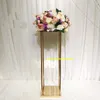 Party Dekoration 12 stücke 70 cmtall) quadratische hochzeit metall gold farbe blume vase säulenständer für mittelstück senyu2222