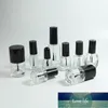 5PCS 5 ml / 10ml / 15ml / 20ml Tom klar glas nagellackflaska med lockborste limbehållare runt kvadrat