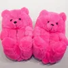 Casa Chinelos Mulheres Interiores Inverno Quente Bonito Bonito Mulher Furry Pele Furry Slides Teddy Bear Winter Sapatos Quentes dos desenhos animados Pelúcia Teddy Y0406