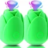 Nxy Sex Vibrators Green Rose Vibrator Vagina Sucking Ball Toys for Women with 10 Intense Suction Rechargeable Clit Sucker Nipple Stimulator 1209