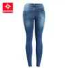 2086 Youaxon Línea de cruce de mujer Patchwork Tallas grandes Marca Mediados de cintura baja Estiramiento Pantalones pitillo Jeans para mujeres Denim Jean 210730