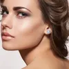 Stud Large CZ Earrings Fashion 925 Sterling Silver Brilliant Cut Cubic Zirconia 5mm 6mm 7mm 8mm6384127