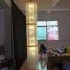 Villa Duplex Wendeltreppe Kronleuchter Wohnzimmer Esszimmer Licht Hotel Lobby Kristalle Für Pendelleuchten Led Glanz 85-260 V