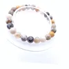 8mm Natural Stone Yellow Crazy Lace Agates Round Beads Bracelet Nice Gift For Women Men High Quality Elastic Beaded, Strands