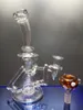 Recycler glass bong with bowl oil rig bongs cyclone percolator dab rigs water pipes vortex smoking bubbler sestshop