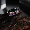 Tungsten Carbide Ring Band Finger Imitation Opal Rings for Women Men Fashion Jewelry Will and Sandy