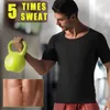 Mens kompressionskjorta Slimming Body Shaper Vest Workout Tank Topps ABS ABBOMEN Undertröja Svett Bastu Shapewear Thermo T-shirt