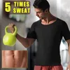 Camicia a compressione da uomo che dimagrisce body shaper gilet allenamento canotte addominali addominali canotte sudore sauna shapewear t-shirt termica