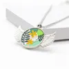 Nytt halsband favoriserar sublimering blank ängel vinge halsband runt smycken hängsmycke romantisk festival gåva zzb13977