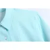 Eleganckie kobiety stopniowe koszulki Moda Damskie Obracać Kołnierz Topy Streetwear Kobieta Chic Krawat Bluzki 210430