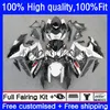 Injection Mold Fairings For SUZUKI GSXR600 GSXR-750 750CC K8 GSXR750 08-10 22No.6 GSXR 600 750 CC White black 600CC GSX-R600 08 09 10 GSXR-600 2008 2009 2010 OEM Bodys