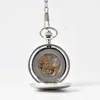 Whole Silver Polished Double Opened Flip Mechanical Pocket Watch2074562