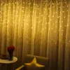 Strings 5m Kerst Garland LED Gordijn Icicle String Lights Droop 0.4-0.6m AC 220 V Garden Street Outdoor Decoratief