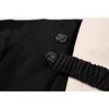 黒のヴィンテージドレスランタン長袖の金属の襟のボタンデザイン厚いドレスパーティーストリートエレガントな韓国のレトロA線スリムレディ210417