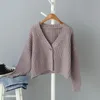 Women's Knits Winter Women Cardigans Cashmere Sweater Knitted Jacket Girls Korean Chic Tops Woman's Sweaters Jersey Kniting