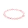 Natural Crystal Stone Pärled Strands Charm Armband Elastic Bangle for Women Girl Party Club Yoga Jewelry