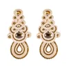 Soutache prachtige vrouwen oorbellen mode boho sieraden beige paarse lange grote oorring oorbel glanzende strass trendy cadeau