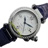 BVF 2022 Lady Watch SA0012 Japonia Miyota 9039 Modyfikuj 1847mc Automatyczne 35 mm białe tarcze Sapphire stalowa obudowa Szybkie przełącznik Purple skórzany pasek wiek wietra Watche