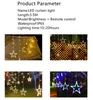 LED Lampa Słoneczna Światła Światła Outdoor Fairy Curtain Light Moon Gwiazdy Boże Narodzenie Party Patio Garland Garland Wakacje Decor Lampy