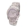 Horloges Bling Diamonds Crystal Strap Watch Mode Luxe Dames Dames Roestvrij staal Waterdicht Quartz met sterren