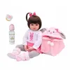 Brinquedo Full Body Silicone Prova de Água Banheira Brinquedo Reborn Bebê Baby Bonecas Bebe Bebe Reborn Presente Lifelike com garrafa de pérola Q0910