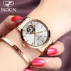 ساعة Wristwatches Watch Original JSDUN SWITZERLAND Brand Tourbillon Automatic Watches Waterproof Ladies Mechanical Black Leather Clock Clock