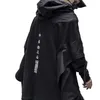 Techwear Hoodie Men Black Gothic Cosplay Japanese Streetwear Clothing 211014