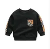 Baby jongens meisjes plaid truien pullover lente herfst kinderen lange mouwen sweatshirts kinderen katoenen trui 1-7 jaar