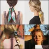 Bandas de borracha de cabelo jóias moda mulheres curva scrunchie cachecol titular de rabo de cavalo corda laço elástico meninas flâmulas aessies drop entrega 2021 dp