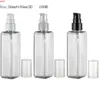 Lot de 24 shampoings en plastique vides transparents carrés de 100 ml et flacon pompe cosmétique