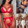 Sexy Underwear Bras Sets Lace Women Panties Garter Three Point Bra Home Privacy Woman Girls Valentine Day Maiden Underpants Costume