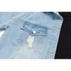 [EAM]ルーズフィットデニムスプリット包帯スウェットシャツラウンドネック長袖女性ビッグサイズファッション春秋1H839 210803