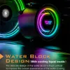 PCケースウォーターリキッド冷却AIOクーラーラジエーターPWM RGB Sync WaterCooler CPU for LGA 2011115x2066AM4AM34411875