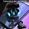 TWS Bluetooth 5.1 Hörlurar Gaming Headset Låg latens stereo Trådlös hörlurar Touch Control Brus Avbryt med mikrofon