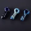 Mini Small Heady Style Hand Spoon Pipes 30g Vetro Dry Herb Pipa Pyrex Bruciatore a nafta Accessori Strumenti per fumatori