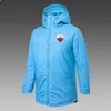 Mens Trapani Calcio F.C Down Winter Jacket Long Sleeve Clothing Fashion Coat Outerwear Puffer Soccer Parkas Team emblems customized