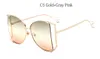 Occhiali da sole semitondi con perle Occhiali da sole moda donna con montatura grande Occhiali da sole sfumati Oculos femminili Occhiali unisex