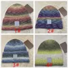 Designer beanie varumärke kepsar för kvinnor män vinter stickade leopard hattar unisex damer varma gorras slips dye stickade mössor