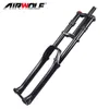 Airwolf MTB 29ERエアサスペンション自転車フロントフォークマウンテンダウンヒルバイクフォーク185mmトラベル1-1 / 8 "100×15mmスルーアクスルディスクブレーキDHバイク部品