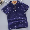 Sommar baby pojkar polo skjortor kort ärm ankare lapelkläder för flickor odell bomulls andningsbara barn toppar outwear 12m57240948