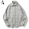 Casual Men Shirt Long Sleeve Autumn Winter Thick Plaid flannel Shirts Mens of Women Vintage Japanese Streetwear Pocket Camisas 210331